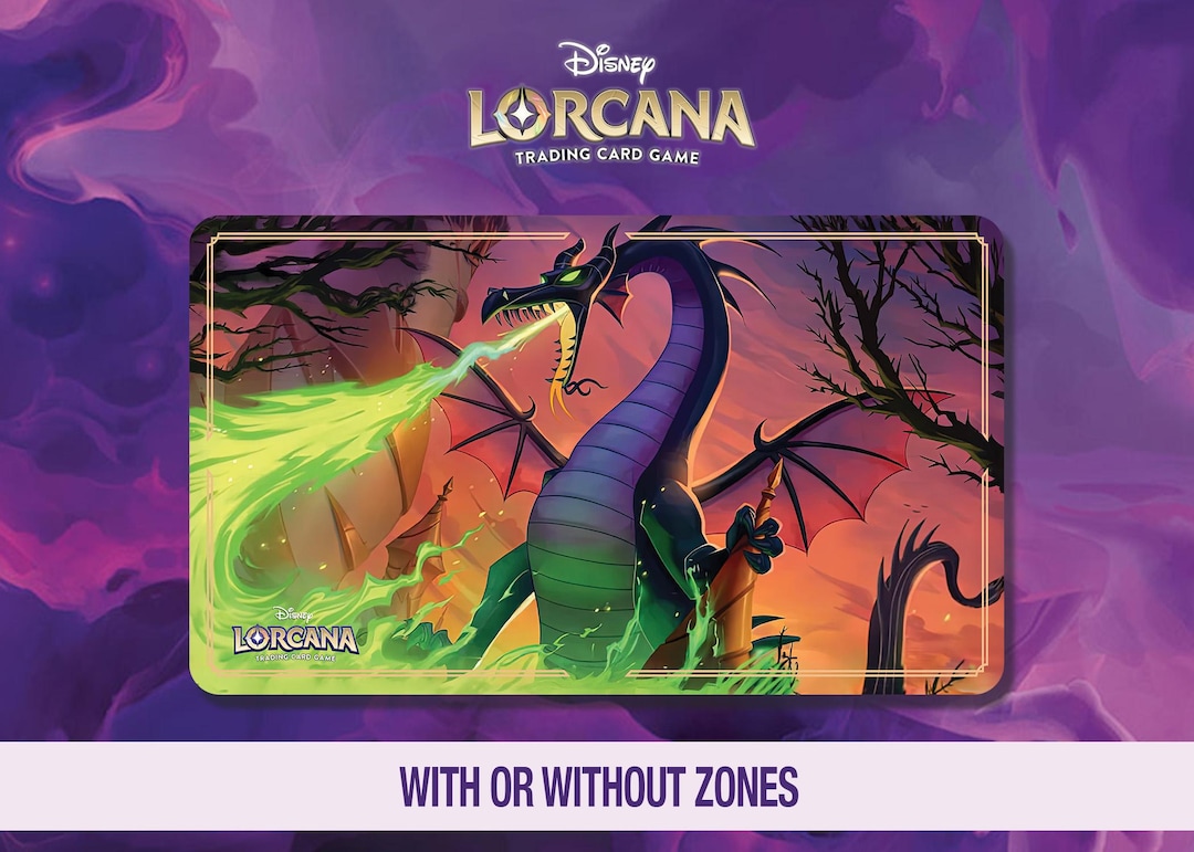 Disney Lorcana Playmat - Maleficent - Dragon - Fabled Set 9 - TCG