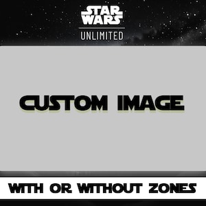 Star Wars Unlimited - Tapete de jogo de design personalizado - Tapete de jogo - TCG - Jogo de cartas - Com zonas de cartas - Espaços reservados - Tapete