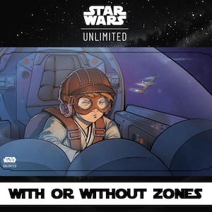 Star Wars Unlimited - Young Anakin - Jump to Lightspeed - Playmat - TCG - Kaartspel - Met of zonder kaartzones - Kaartzones - Mat