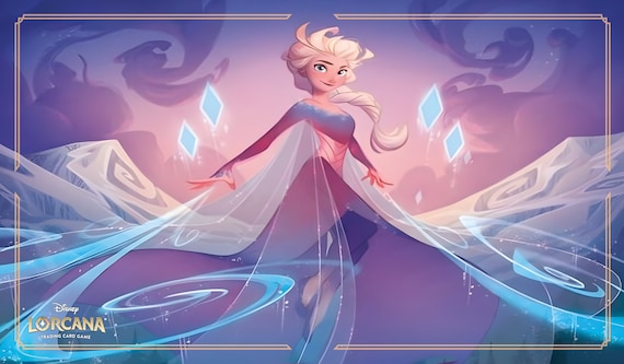 Disney Lorcana Playmat - Elsa - Shimmering Skies - TCG - Custom