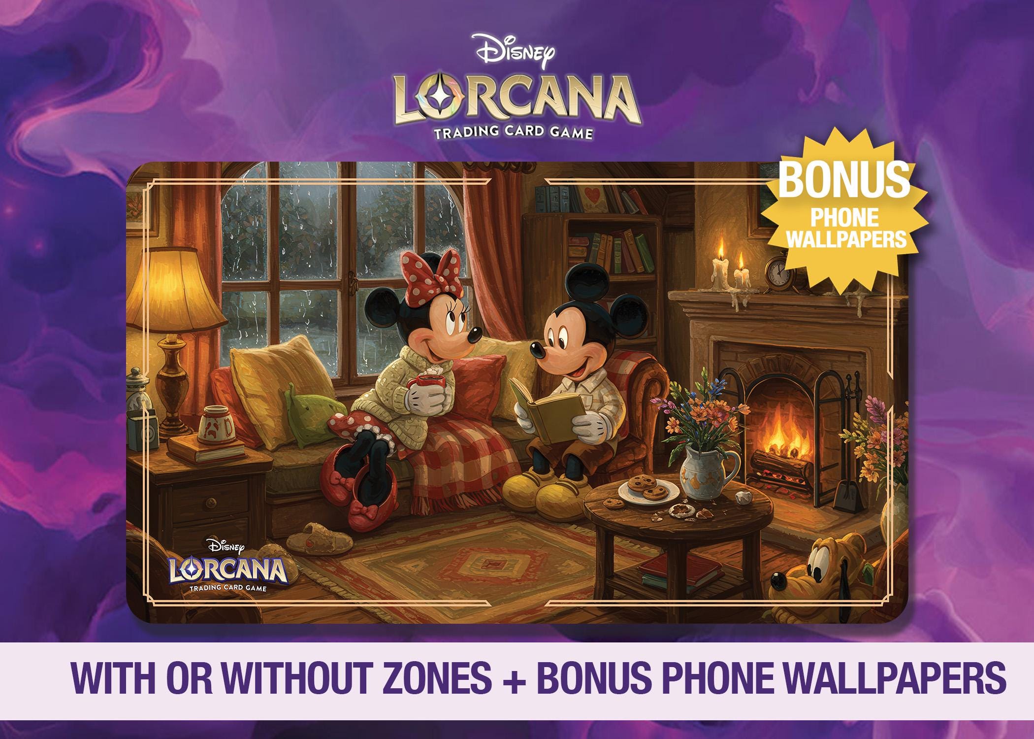 Disney Lorcana Playmat - Mickey and Minnie - Cozy Evenings - TCG