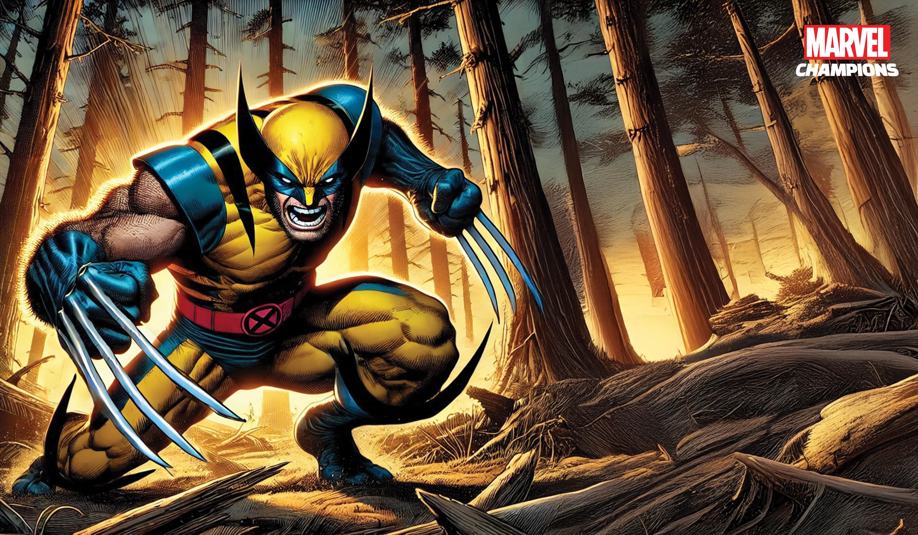 Custom Marvel Champions Playmat - Wolverine - Stitched Edging for