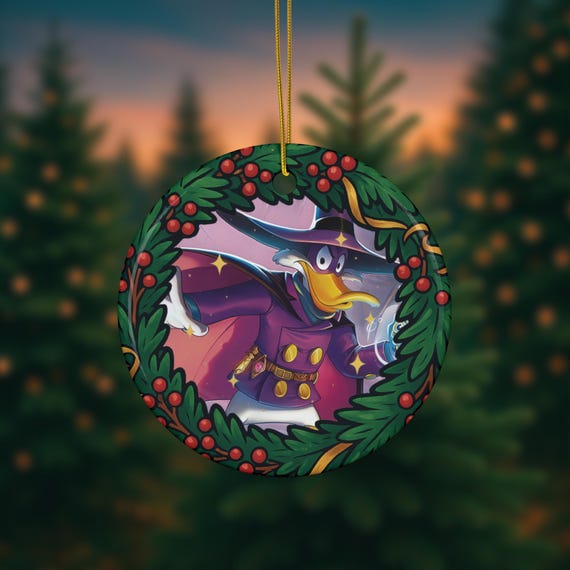 Disney Lorcana Darkwing Duck - Holiday Wreath Ornament - Double
