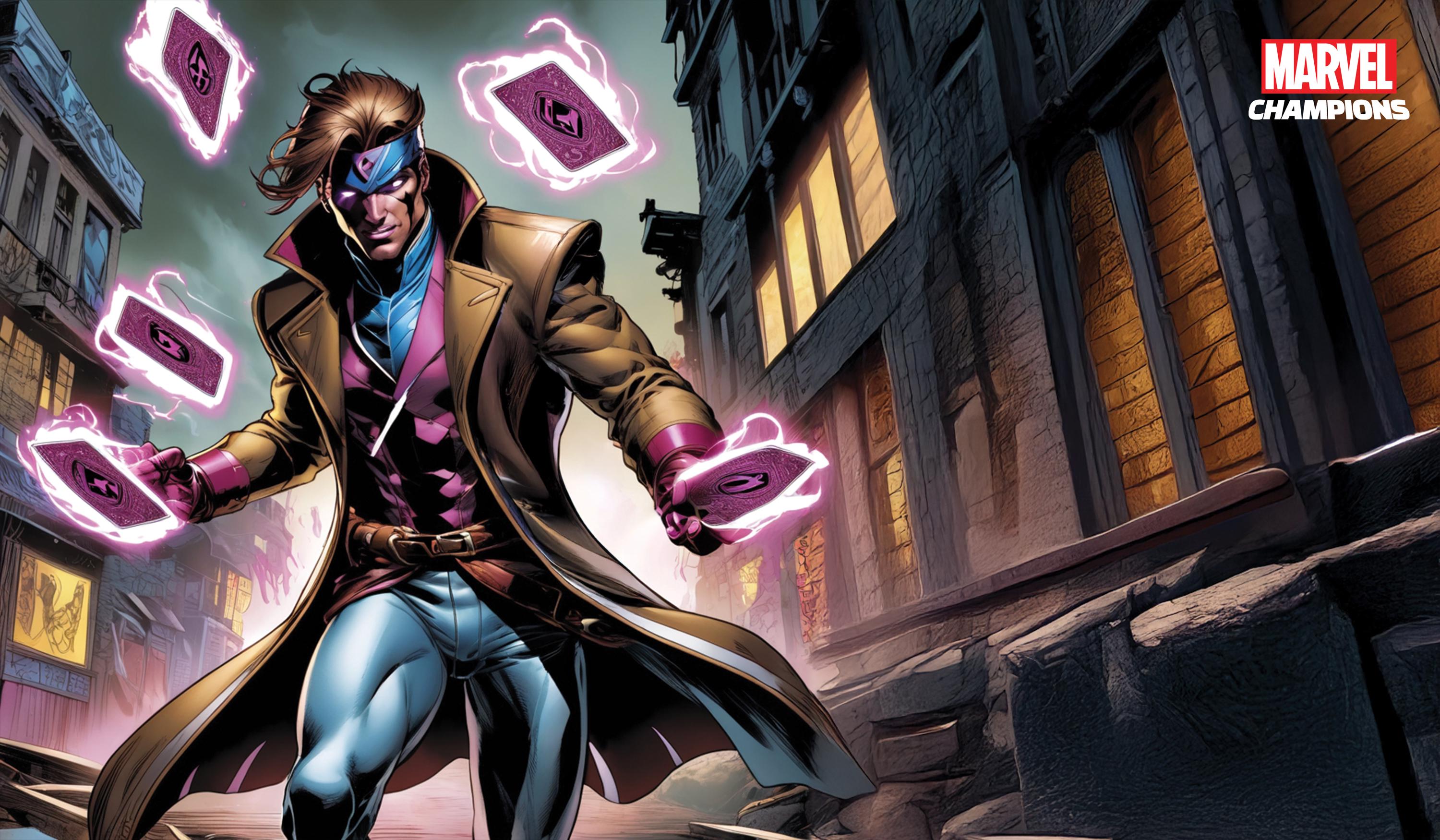 Custom Marvel Champions Playmat - Gambit - Stitched Edging for TCG and ...