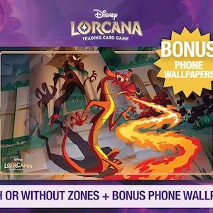 Tappetino da gioco Disney Lorcana - Mushu - Drago maestoso - Isola di Archazia - TCG - Tappetino da gioco personalizzato - Tappetino per mouse - Gamepad - Accessorio
