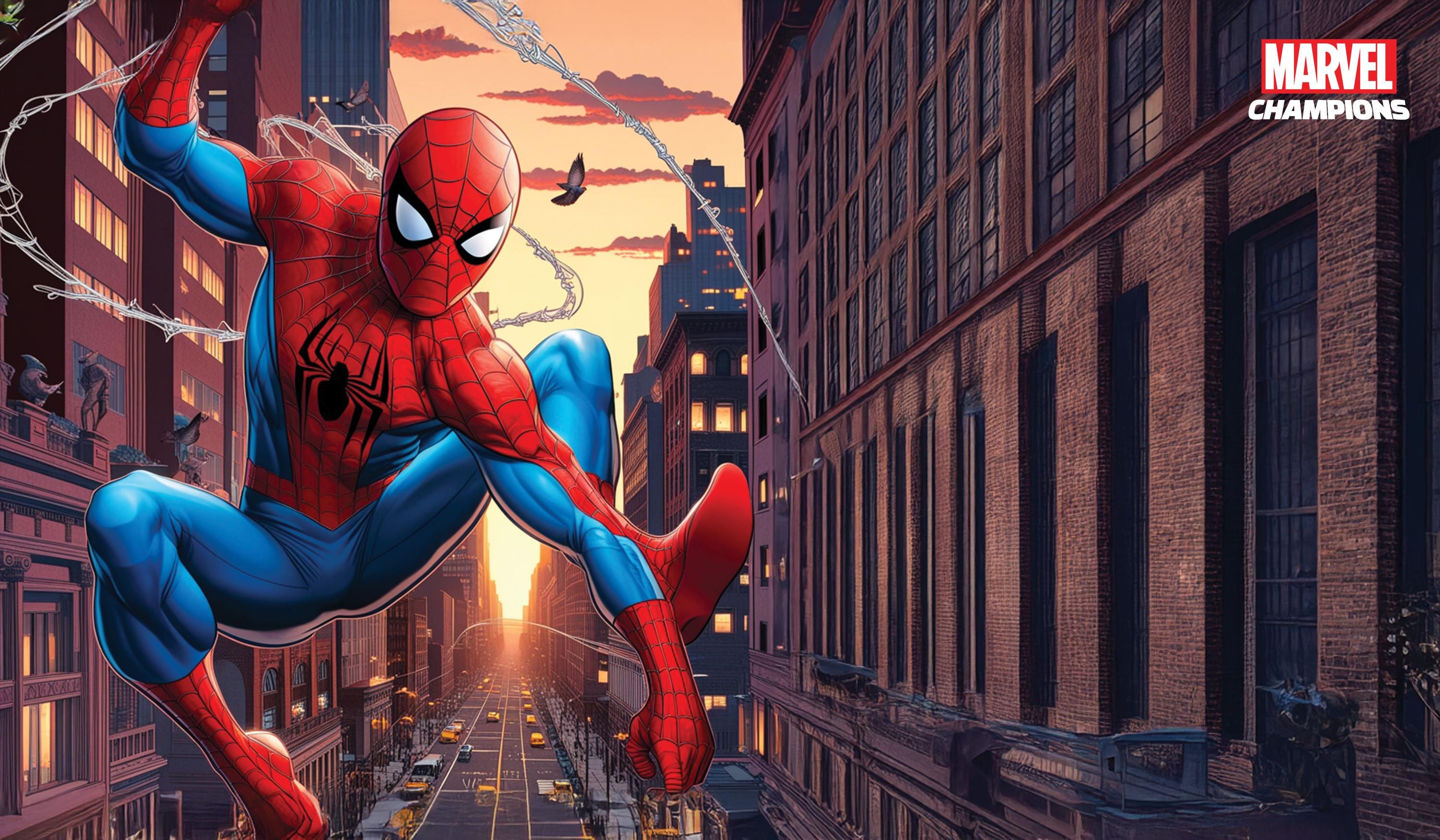 カスタム マーベル チャンピオンズ プレイマット - スパイダーマン
