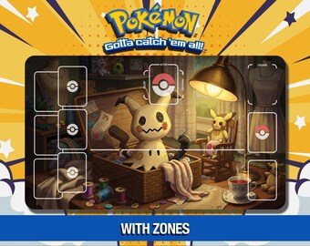 Mimikyu's Sewing Room Playmat - Stitched Shadows – Pokémon Playmat