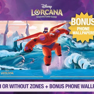 Disney Lorcana Krabbeldecke - Baymax Gepanzerter Begleiter - Azurite Sea - TKG - Individuelle Krabbeldecke - Disney - Mousepad - Gamepad - Accessoire
