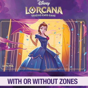 Disney Lorcana Playmat - Bell - Shimmering Skies - TCG - Custom Playmat - Disney - Mousepad - Gamepad