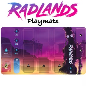 Juego de tapetes Radlands para el juego de mesa (61 x 35 cm): ¡2 tapetes premium! - Juego de cartas - Juego de duelo