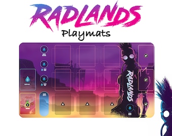 Radlands Board Game Playmats Set (24”x14”) – 2 Premium Playmats! - Card Game - Dueling Card Game