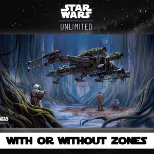 Star Wars Unlimited - Luke, Yoda, R2-D2 e T-16 Skyhopper - Lendas da Força - Tapete de Jogo - TCG - Jogo de Cartas - Com ou Sem Zonas
