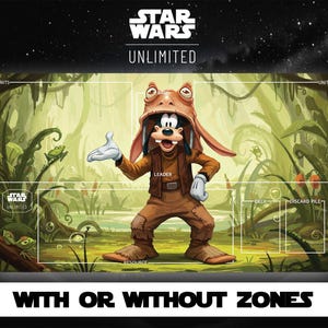 Star Wars Unlimited - Goofy - Jar Jar Binks-kostuum - Star Wars originele afbeelding - TCG - met of zonder kaartzones - kaartzones - mat