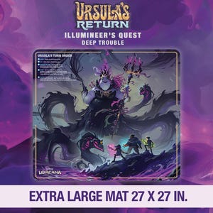 EXTRA GROTE Lorcana Ursula Illumineer's Quest Deep Trouble - speelmat met beurtvolgorde TCG Hoogwaardige speelmat Trading Card Game Accessoire
