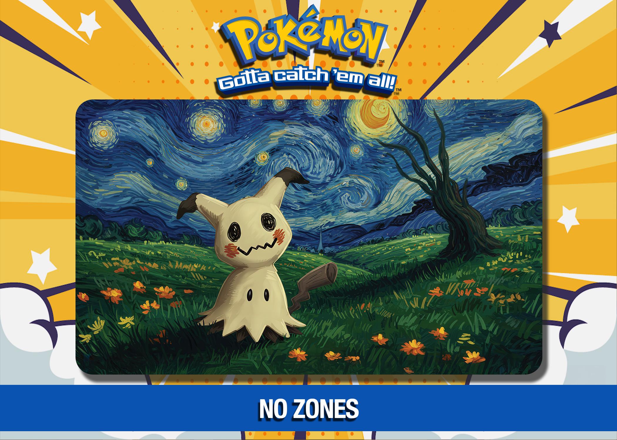 Mimikyu Playmat – Starry Fright- Van Gogh Inspired Pokémon Playmat