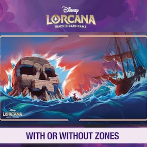 Disney Lorcana Krabbeldecke - Skull Rock Isolierte Festung - Positionskarte - Azuritmeer - TKG - Individuelle Krabbeldecke - Mousepad - Gamepad - Accessoire