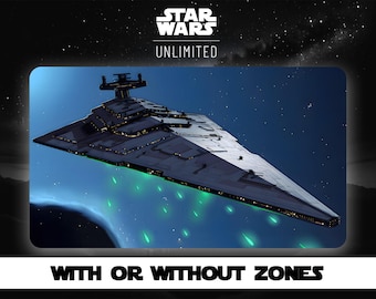 Star Wars Unlimited Playmat – TCG Ready – 600 x 350 mm (23.6 x 13.8 in) – Neoprene / Rubber – Stitched Edges - Star Destroyer