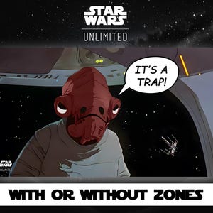 Star Wars Unlimited - Almirante Ackbar - El Retorno del Jedi - Tapete de juego - TCG - Juego de cartas - Con zonas de cartas - Marcadores de posición - Tapete