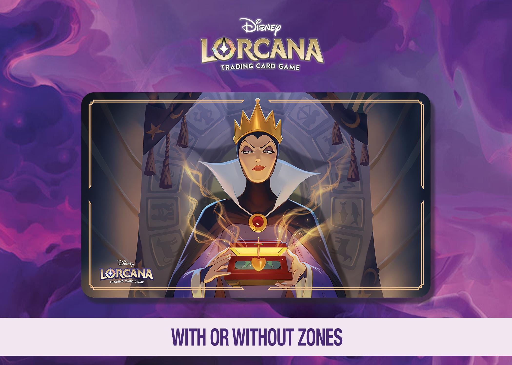 Disney Lorcana Playmat - the Queen - Conceited Ruler - Fabled - TCG Ready   23.6 X 13.8in Stitched Edges - Etsy