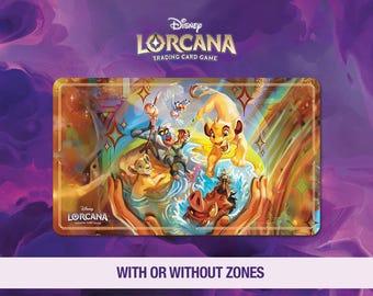 Disney Lorcana Playmat - The Lion King - It Means No Worries - Reign of Jafar - TCG - Custom Playmat - Mousepad - Gamepad - Accessory