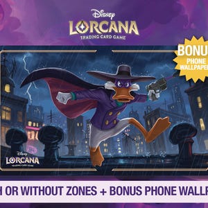 Disney Lorcana Playmat - Darkwing Duck - Midnight Vigilance - 90's Cartoon - TCG - Custom Playmat - Disney - Mousepad - Gamepad - Accessory