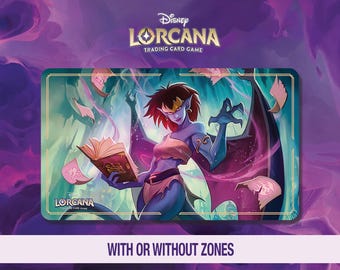 Disney Lorcana Playmat – Gargoyles - Demona - Scourge of the Wyvern Clan - TCG Ready – 600 x 350 mm (23.6 x 13.8 in) – Stitched Edges