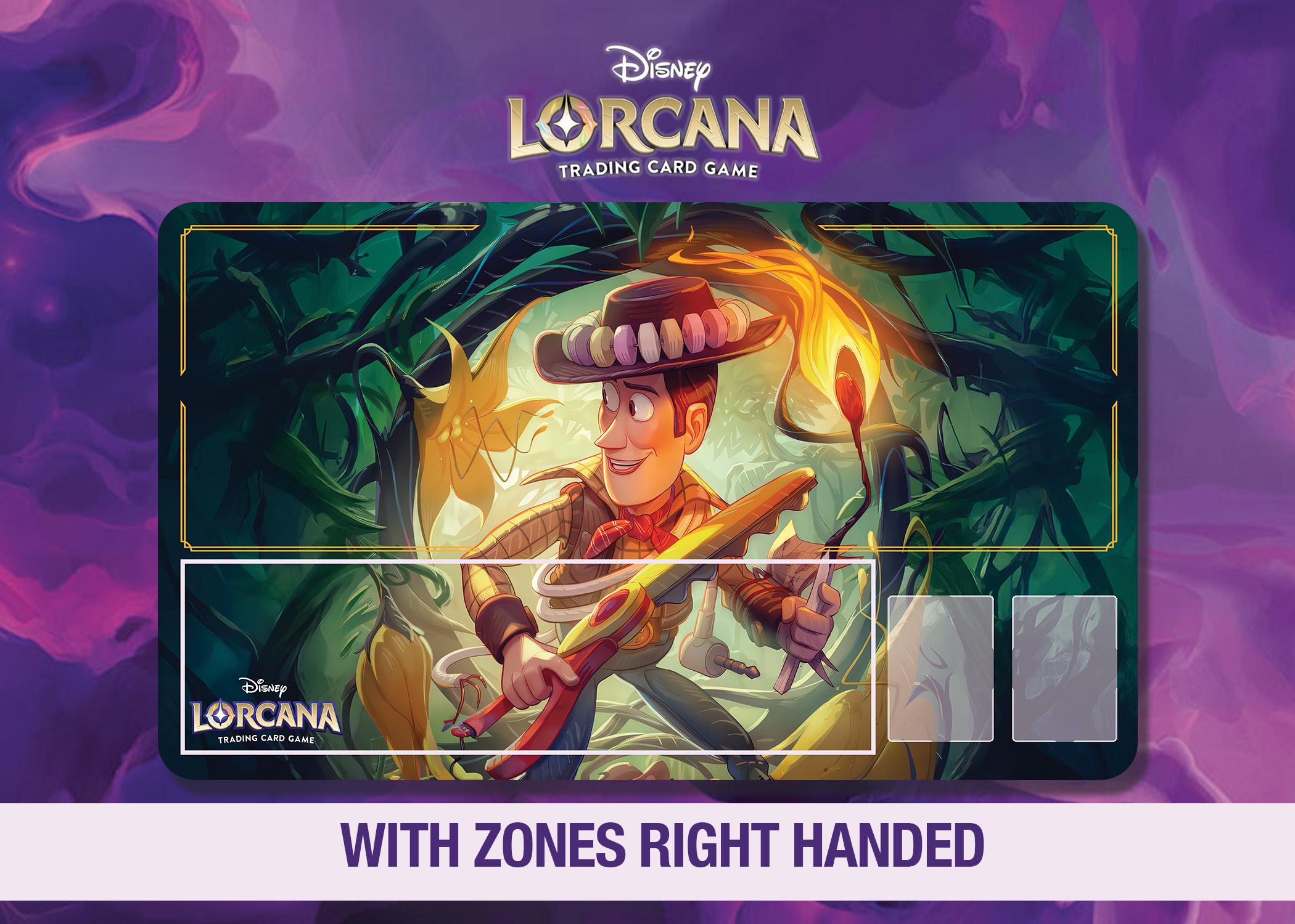 Disney Lorcana Playmat Woody | Neoprene 24x14 Stitched Edges | TCG