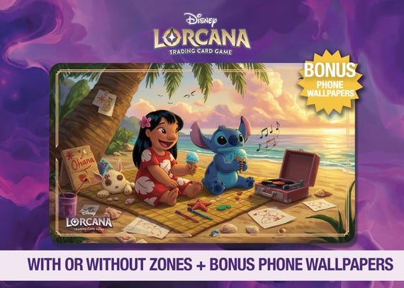 Disney Lorcana Playmat - Lilo & Stitch - Beach Picnic - TCG