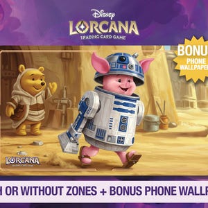 Tapis de jeu Disney Lorcana - Porcinet en R2-D2 - Beep Boop, Please ! - JCC - Tapis de jeu personnalisé - Tapis de souris - Manette de jeu - Accessoire