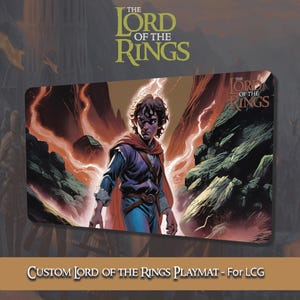 Tapete de jogo personalizado Senhor dos Anéis - Frodo - Jogo de voo de fantasia LCG - Borda costurada - TCG e jogos de cartas - Mouse pad - Acessório