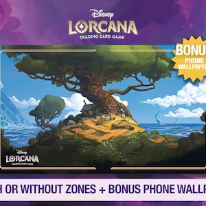Disney Lorcana Krabbeldecke - Hundred Acre Island - Positionskarte - Azuritmeer - TKG - Individuelle Krabbeldecke - Mousepad - Gamepad - Accessoire