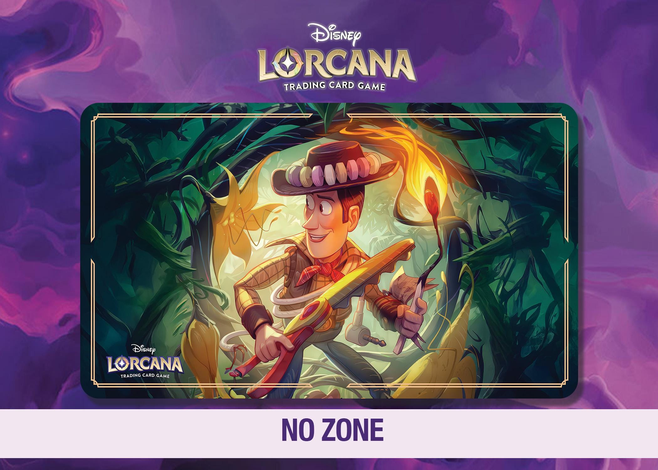 Disney Lorcana Playmat Woody | Neoprene 24x14 Stitched Edges | TCG