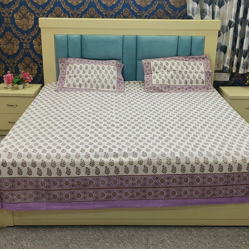Block Print Bed Sheet - Etsy