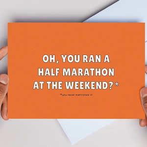 Carta scherzosa della mezza maratona
