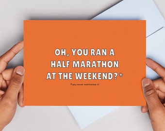 Half Marathon Joke Card