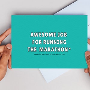 Congratulations - Marathon Joke Card