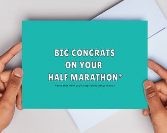 Half Marathon Greeting Card