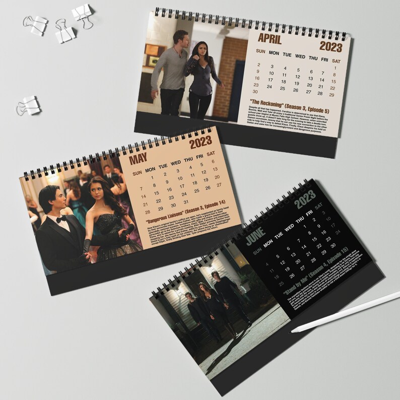 2023 the Vampire Diaries Desk Calendar Vampire Diaries - Etsy