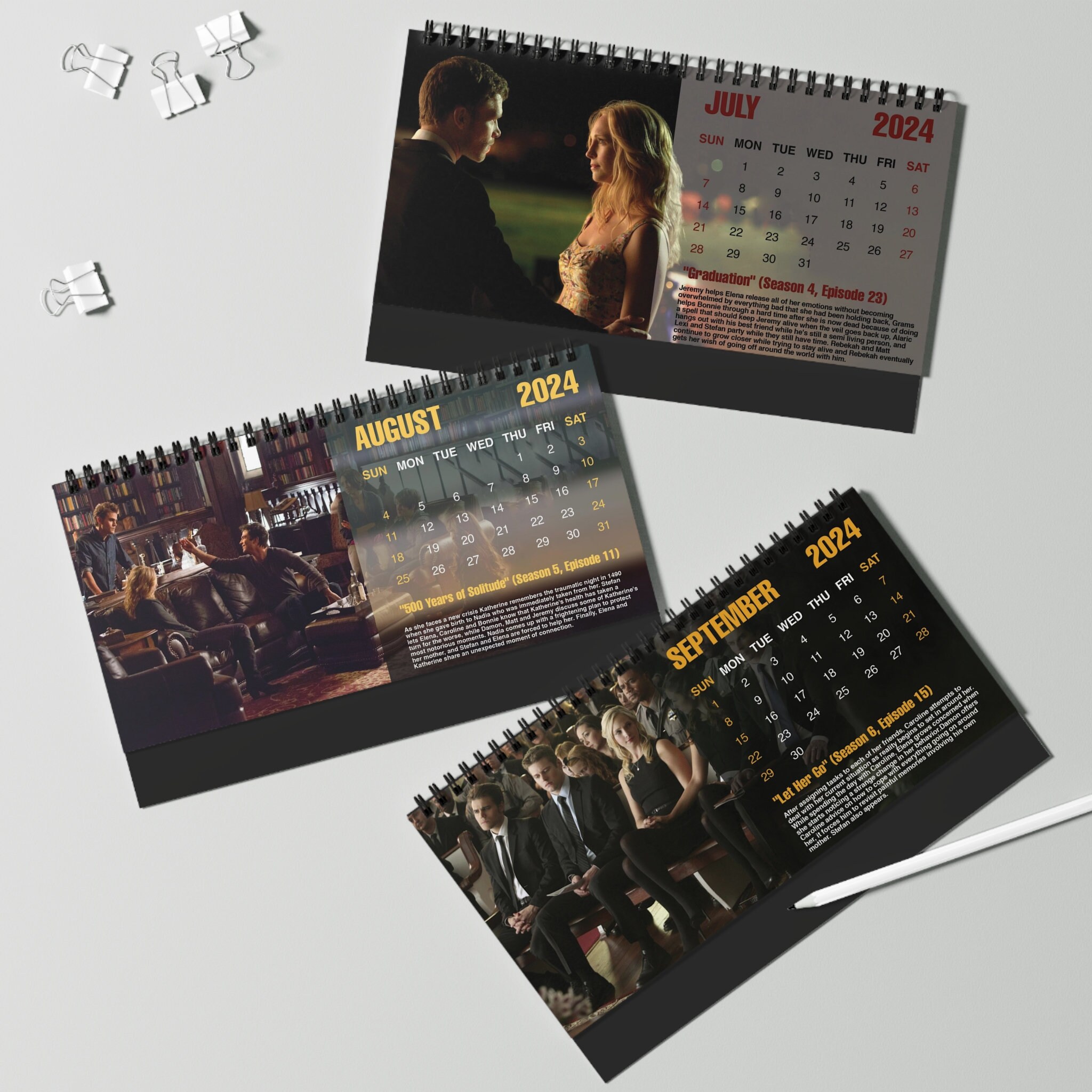 2024 Vampire Diaries Desk Calendar 2024 Desk Calendar Vampire