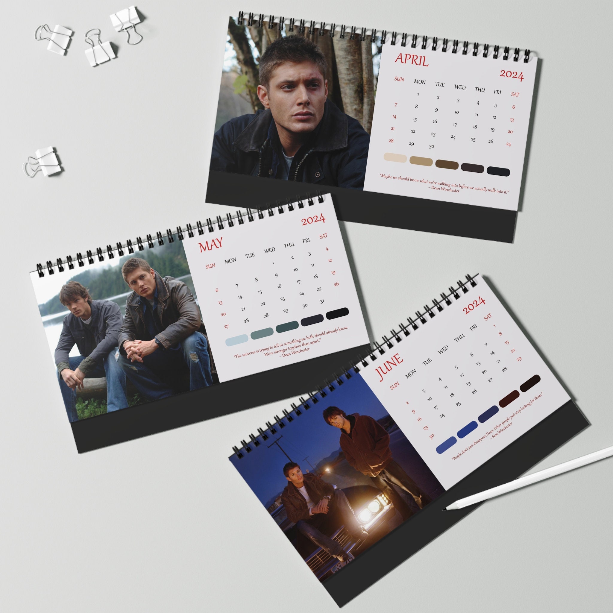 2024 Supernatural Desk Calendar 2024 Desk Calendar Supernatural