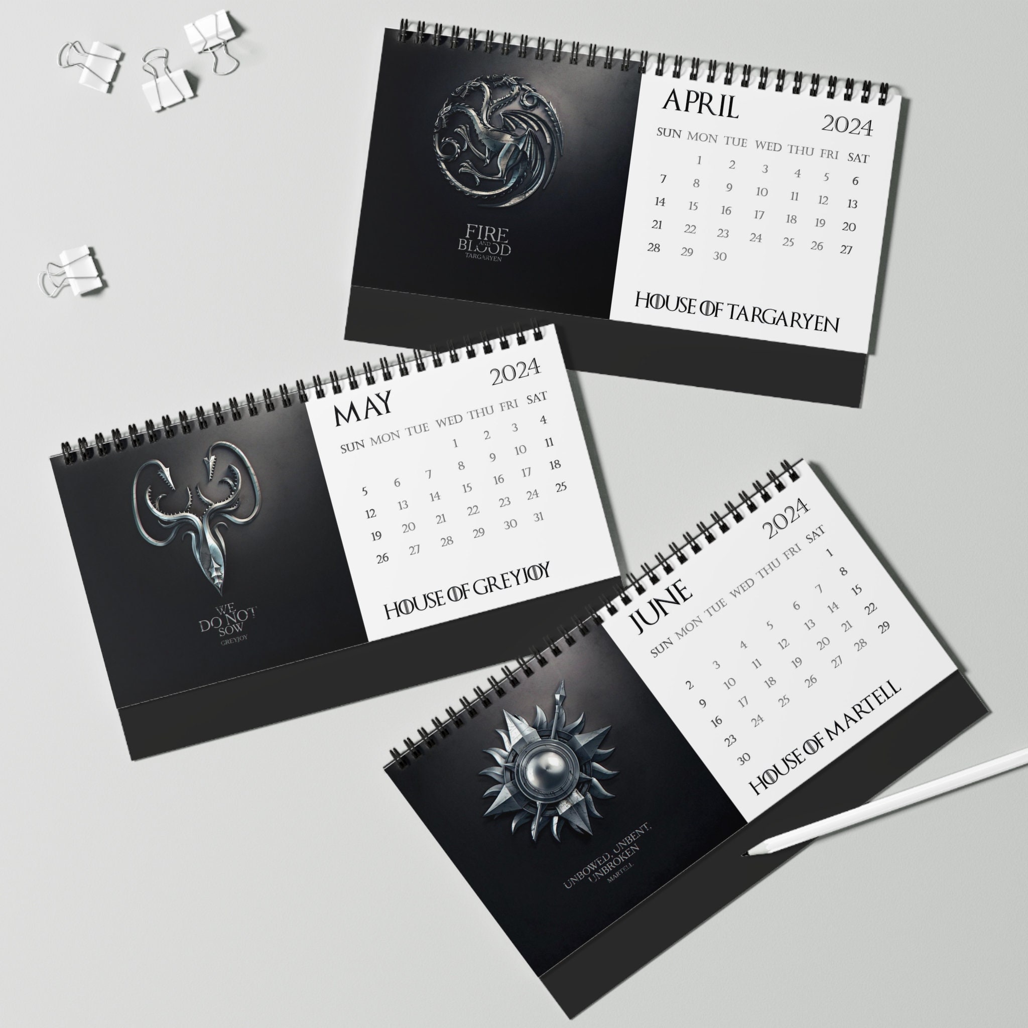 2024 Game of Thrones Desk Calendar 2024 Desk Calendar Game of