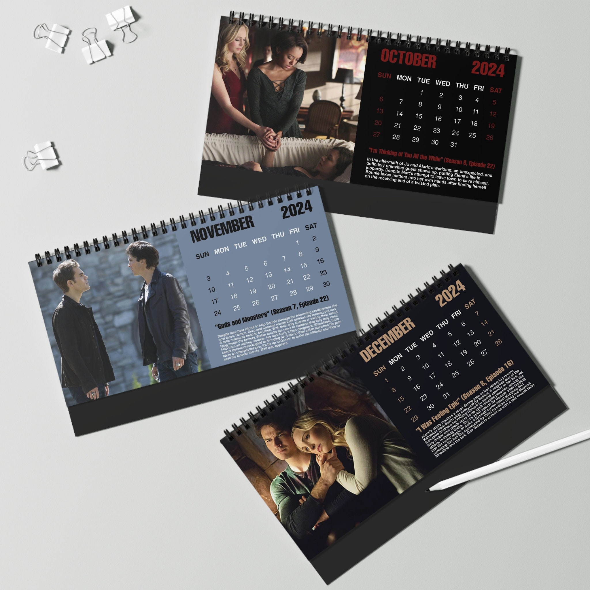 2024 Vampire Diaries Desk Calendar 2024 Desk Calendar Vampire