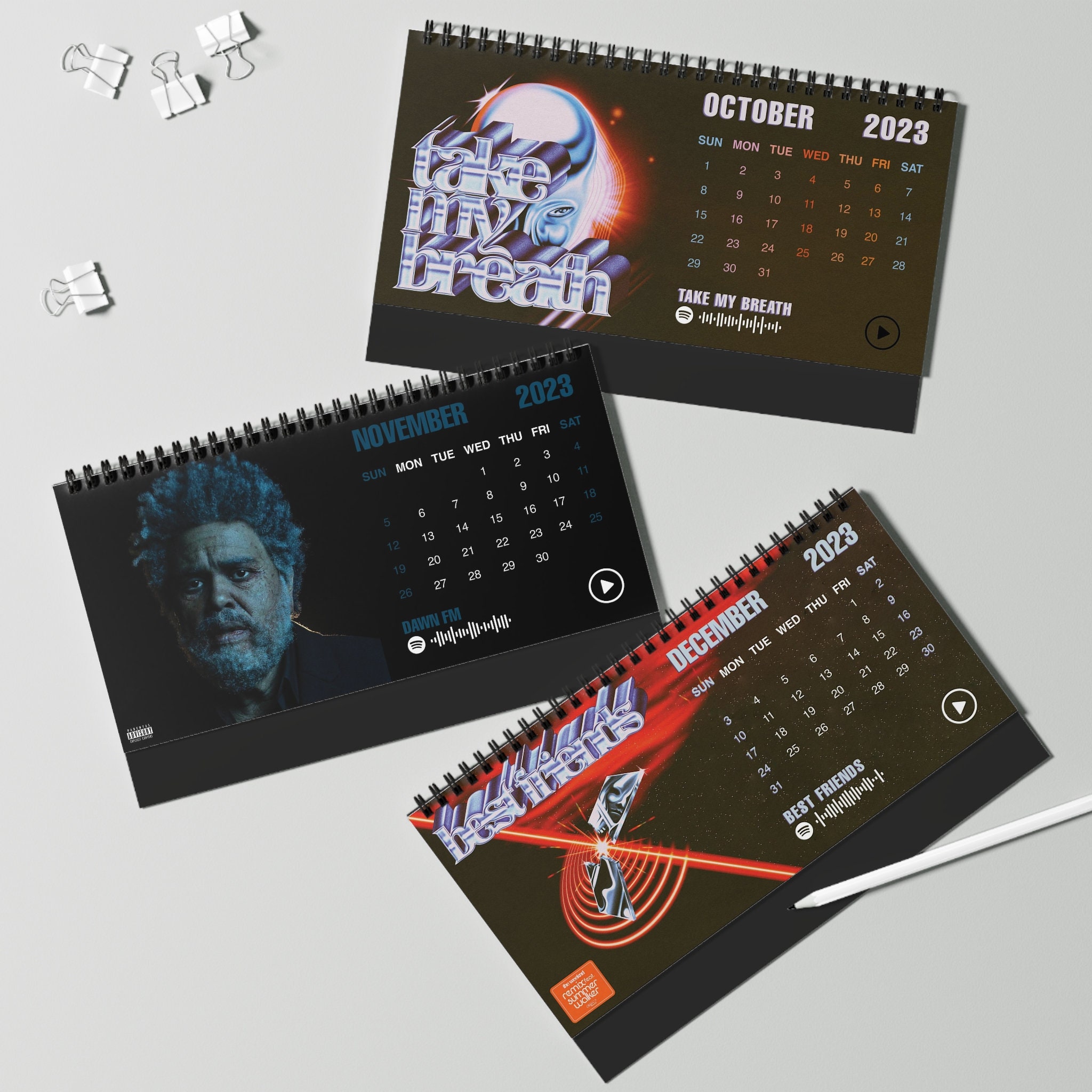 2023 The Weeknd Desk Calendar The Weeknd Calendar 2023 Etsy Hong Kong
