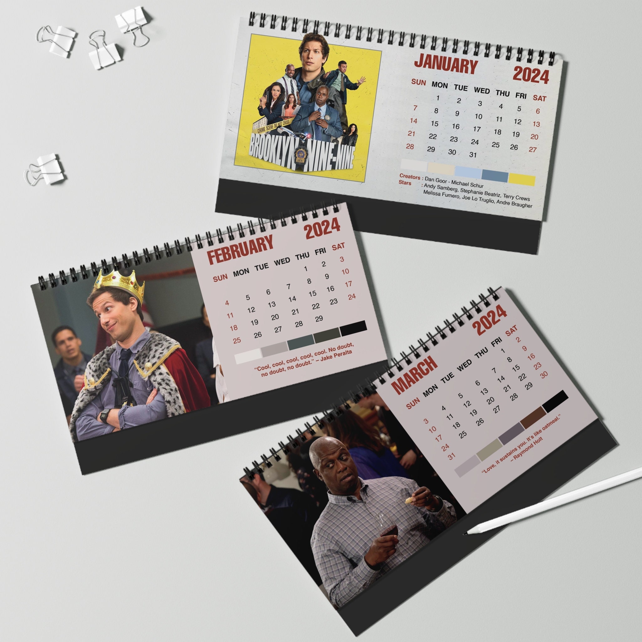 2024 Brooklyn Nine Nine Desk Calendar 2024 Desk Calendar Brooklyn