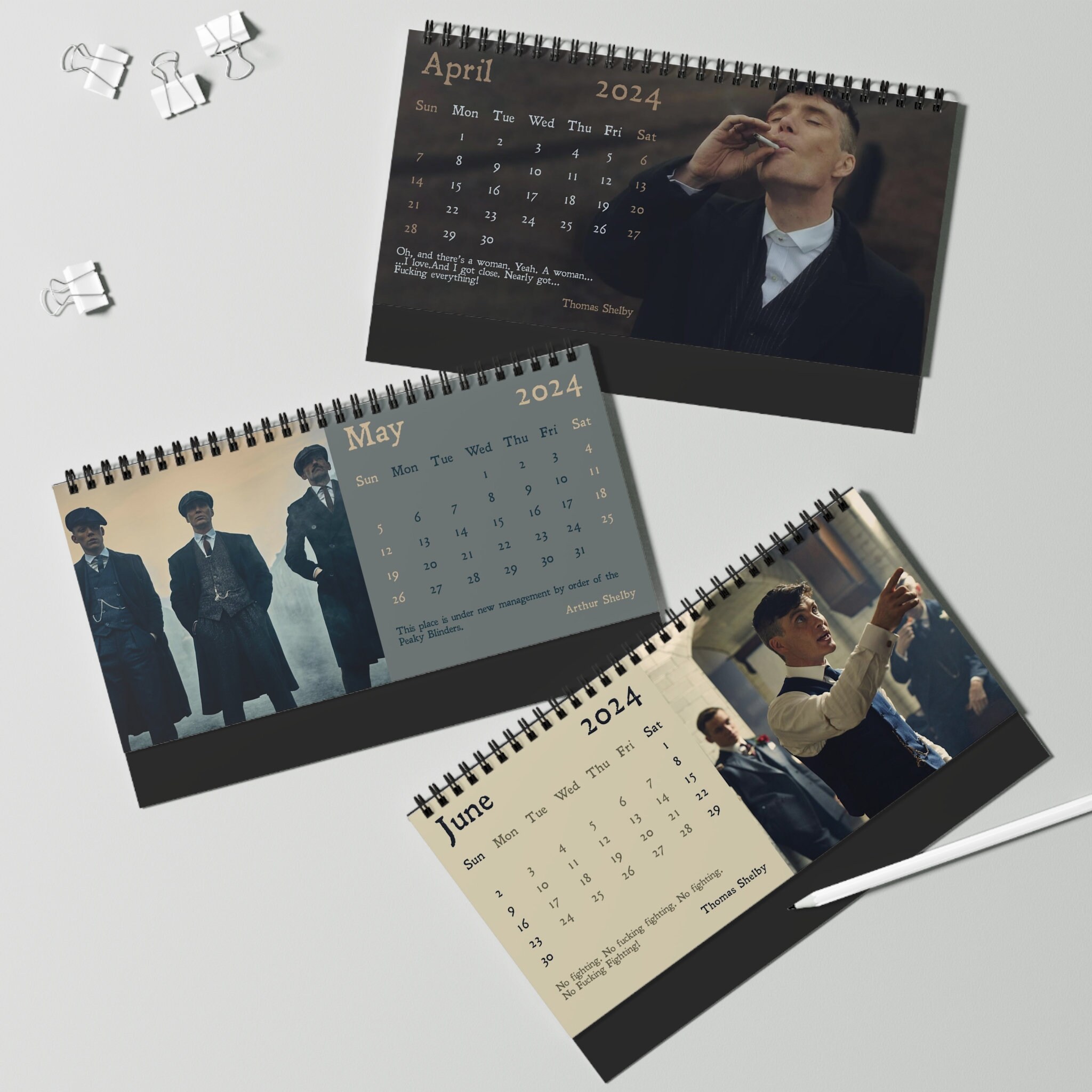2024 Peaky Blinders Desk Calendar 2024 Desk Calendar Peaky Blinders
