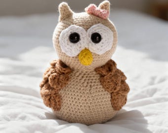 Amigurumi Owl Crochet Pattern: English PDF Tutorial (Digital Download), Amigurumi Crochet Pattern, Owl Amigurumi Pattern, Animal Crochet