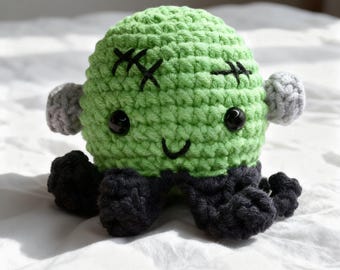 Patrón de Pulpo a Crochet - Amigurumi PDF para Principiantes en Inglés, Tutorial, Crochet Fácil, Crochet para Halloween, Patrón de Pulpo, Pulpo de Peluche