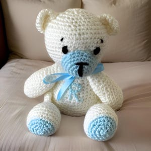 Teddy Bear Crochet Pattern - Amigurumi Bear Pattern Tutorial PDF in English For Beginners, Amigurumi Pattern, Teddy Bear Plushie Toy Pattern