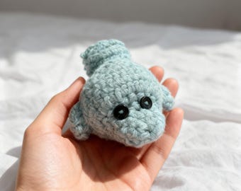 Patrón de manatí a crochet: animales marinos a crochet, crochet fácil, tutorial de patrón de manatí amigurumi en PDF (en inglés), adorable juguete de manatí.