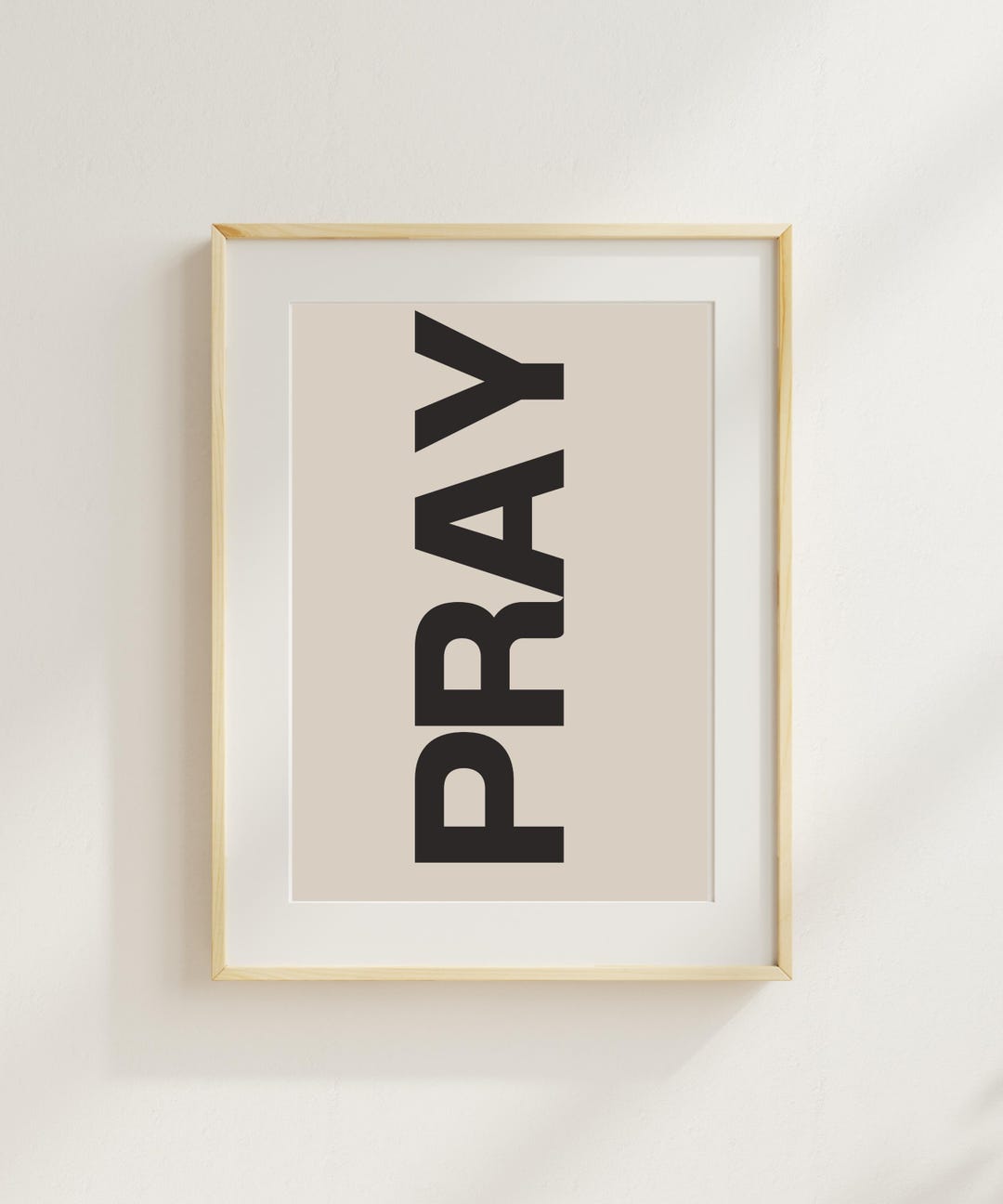 Pray Christian Wall Art: Minimalist Scripture Print (digital Download ...